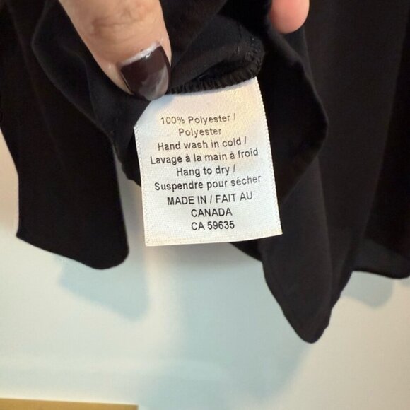 Amanda Maria Black Relaxed Fit Blouse Long Sleeve V-neck Top size 12 - Picture 9 of 9